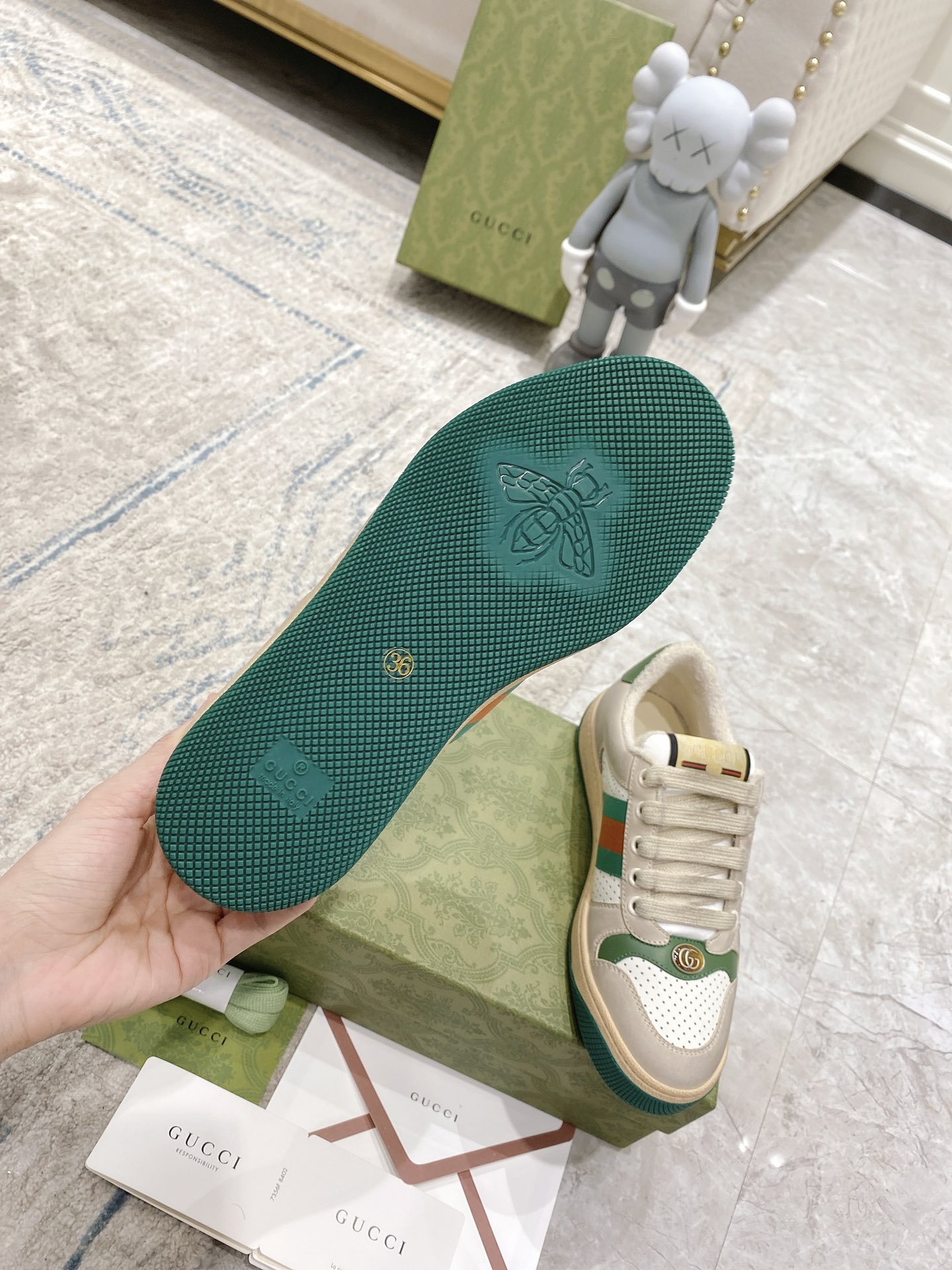Gucci new upgraded small dirty shoes couple models