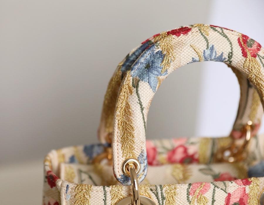 Dior Hibiscus embroidered canvas beige DR-031