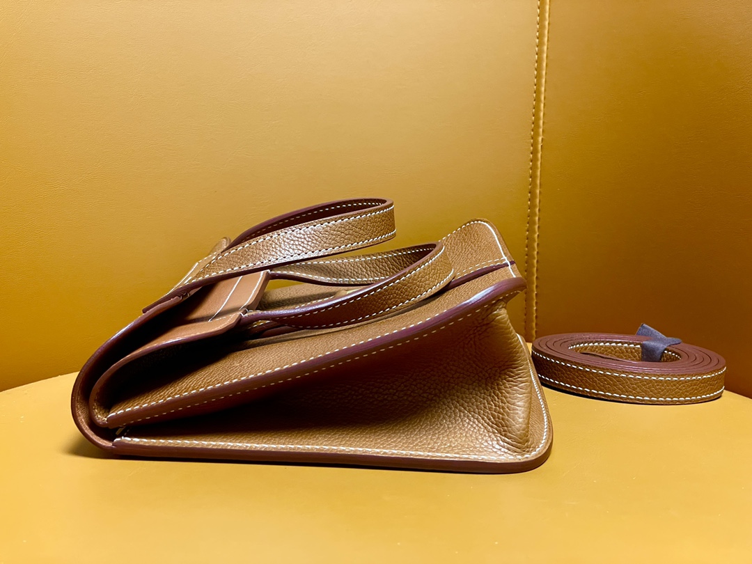 Halzan25 gold buckle golden brown   Saddle Fubo leather