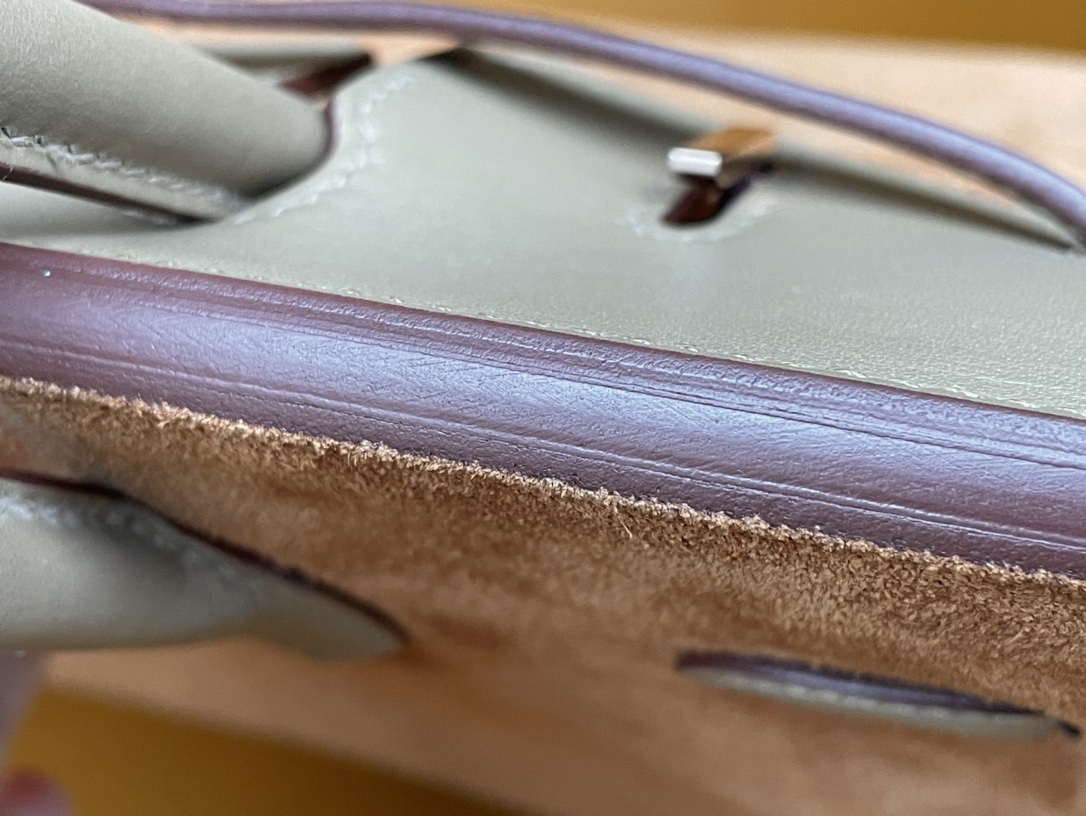 Birkin 25/30 Chestnut suede with swift Leather rose Gold Buckle