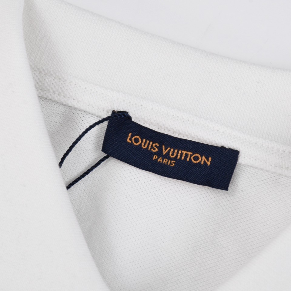 Louis Vuitton New three-flower LOGO embroidered polo shirt with lapel