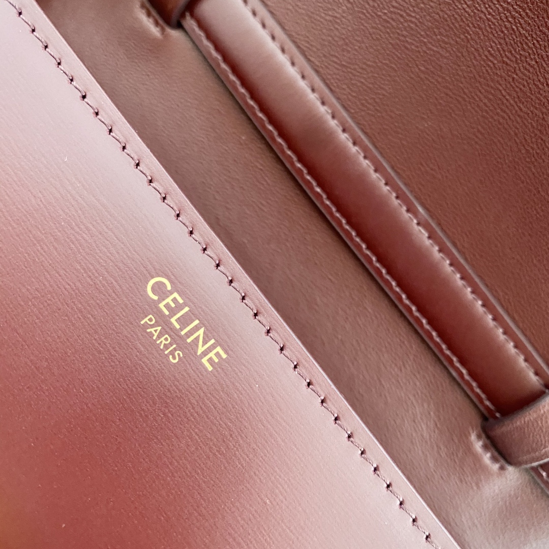 𝐂𝐞𝐥𝐢𝐧𝐞 Box Teen bag in polished calfskin