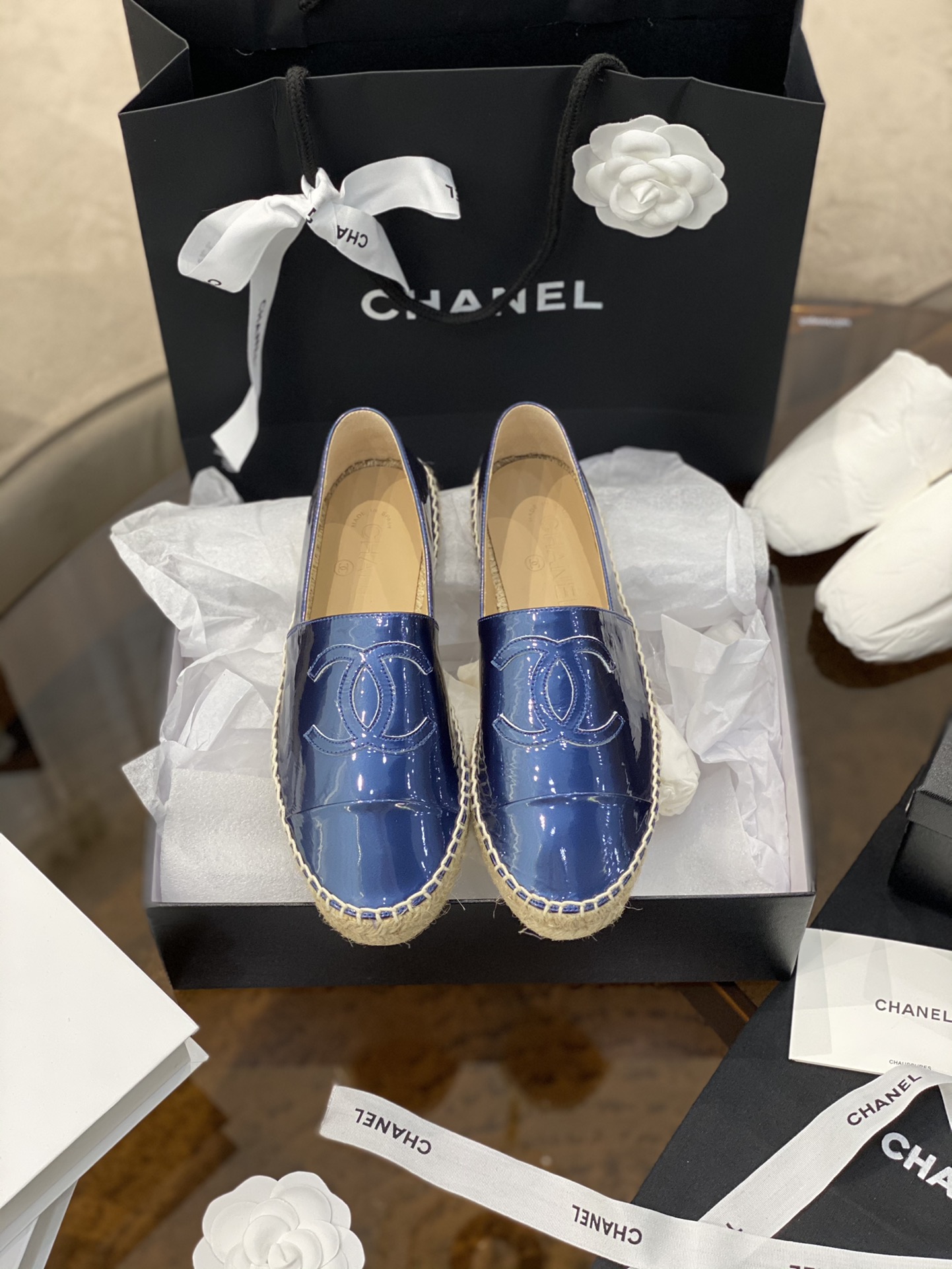 CHANEL fisherman shoes Chanel classic version of the original injection of rubber translucent rubber original color hemp sole