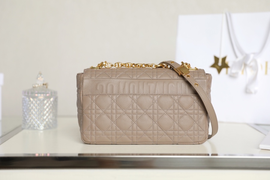 [DlOR CARO] Brown soft cow leather rattan check DR- 581