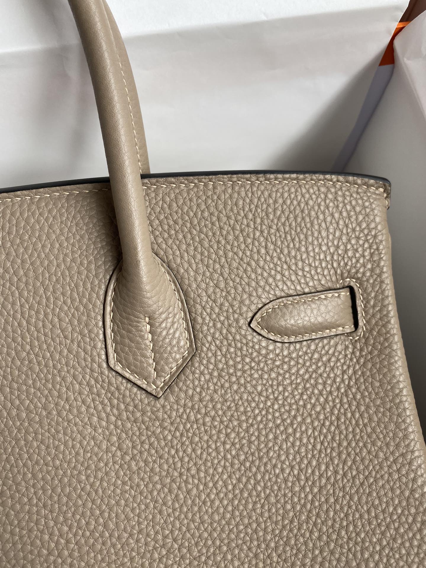 Birkin 25/30/35cm Imported Togo Leather Turtle Grey Gold Buckle