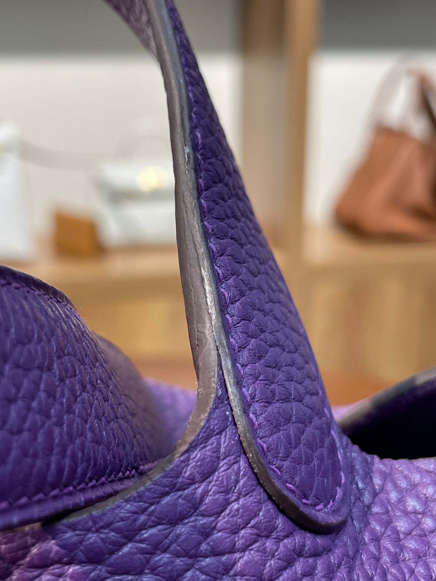 picotin18 sea anemone purple TC leather silver buckle