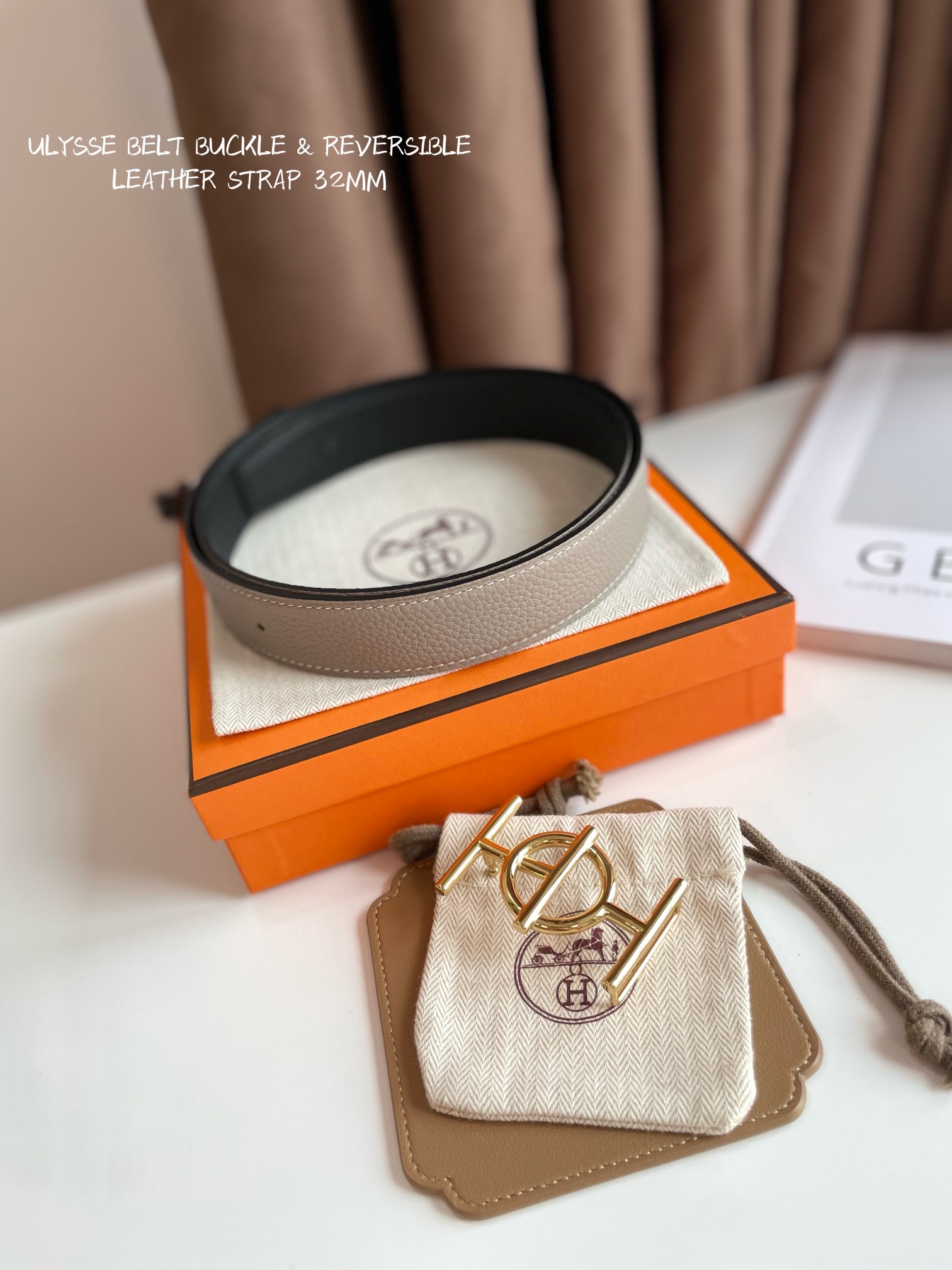 Hermes  ULYSSE BELT BUCKLE & REVERSIBLE LEATHER STRAP