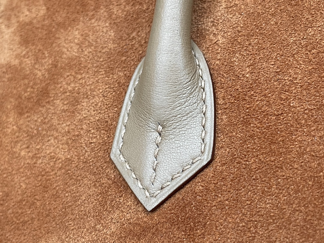 Birkin 25/30 Chestnut suede with swift Leather rose Gold Buckle