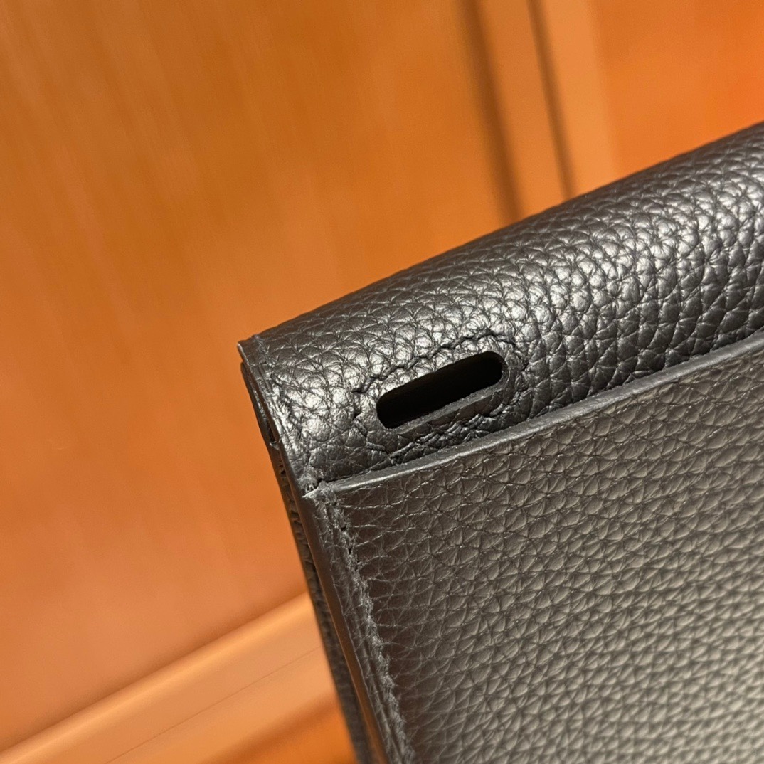 Halzan 25cm New tc Leather 89 Black Gold Buckle