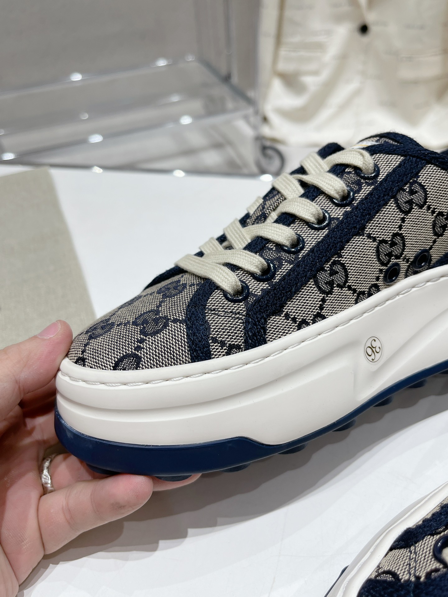 Gucci Explosive Presbyopia Canvas Casual Platform Shoes