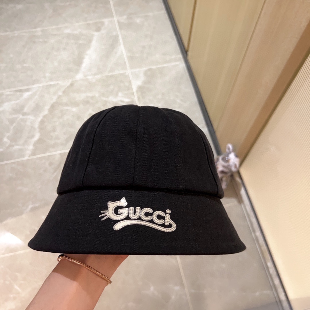 [Gucci Gucci] 2023 new dome playful bucket hat fisherman hat