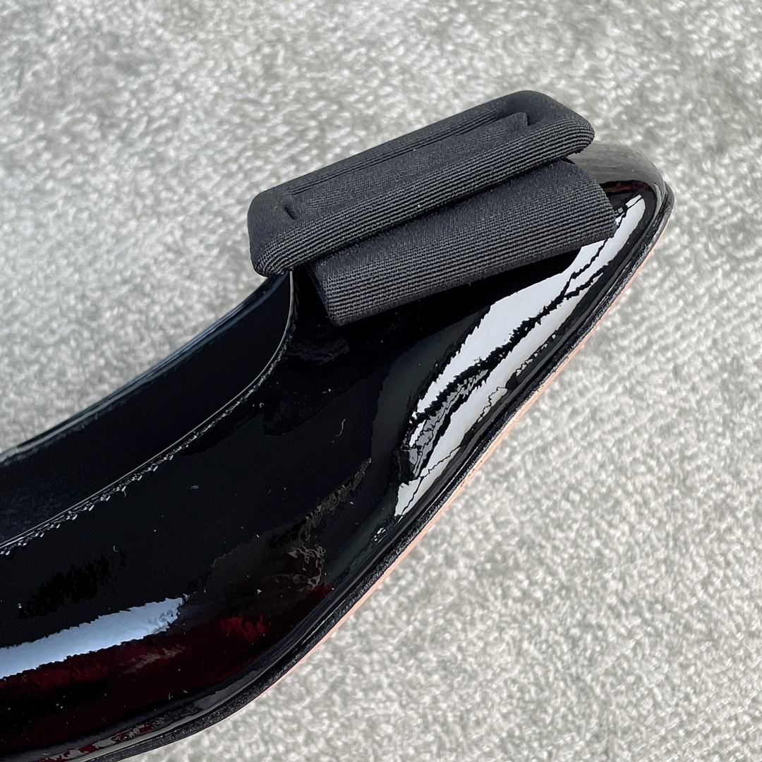 DIOR Ballet Heels Black Cloth Buckle 3.5cm