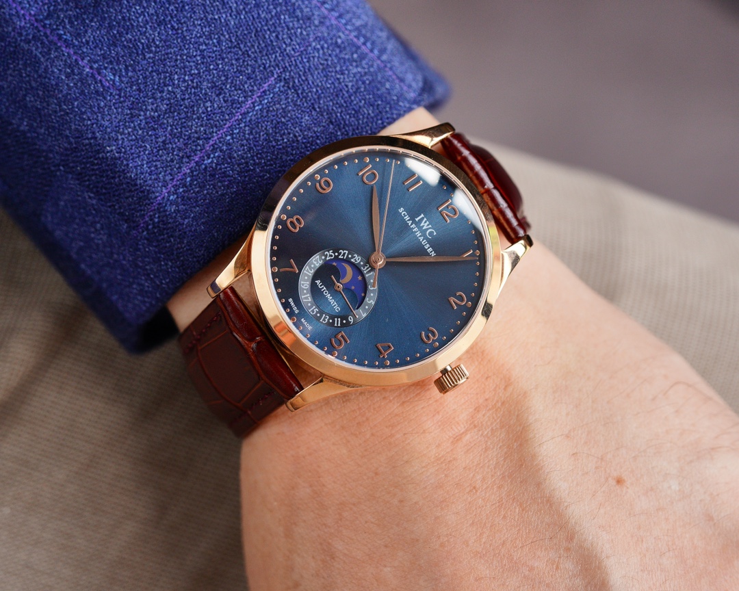 IWC- Moonphase Swiss ETA 2824-2 movement 316 stainless steel case