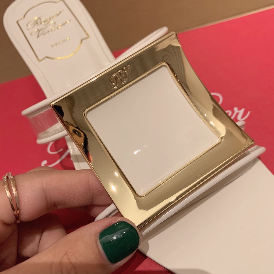 Roger vivier | 𝟐𝟎𝟐𝟏/𝐒𝐒 𝐧𝐞𝐰 2021 Summer Slippers Bikiviv' Metal Buckle PVC Mule Shoes