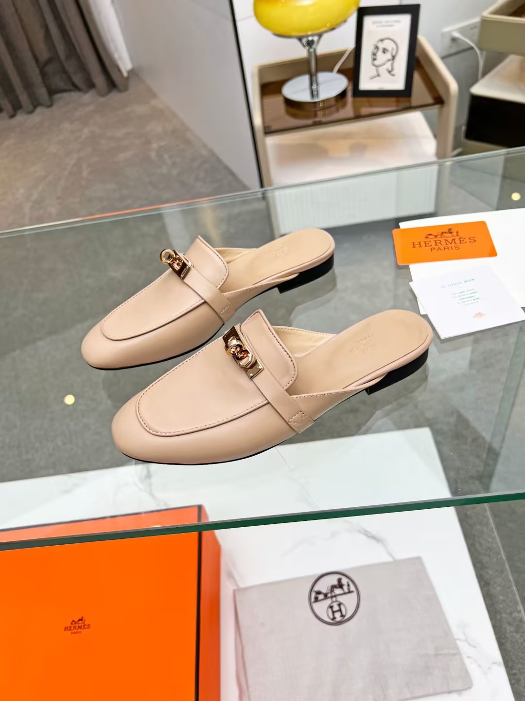 Hermes early spring new slippers