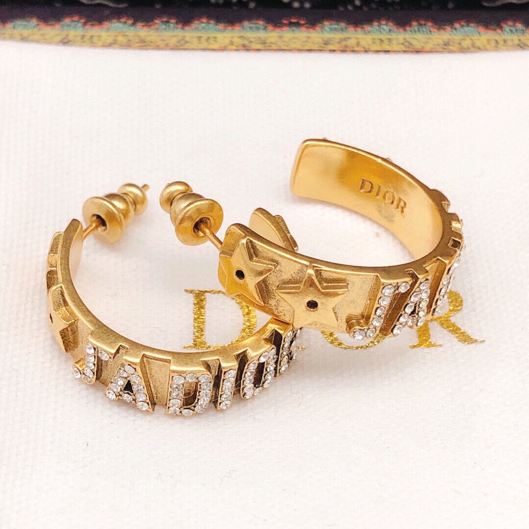 Dior stud earrings