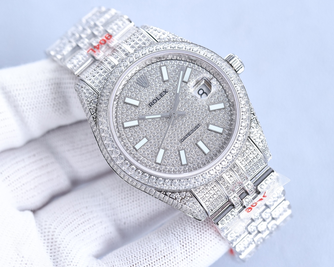 Rolex full diamond local luxury version 18k nanotechnology