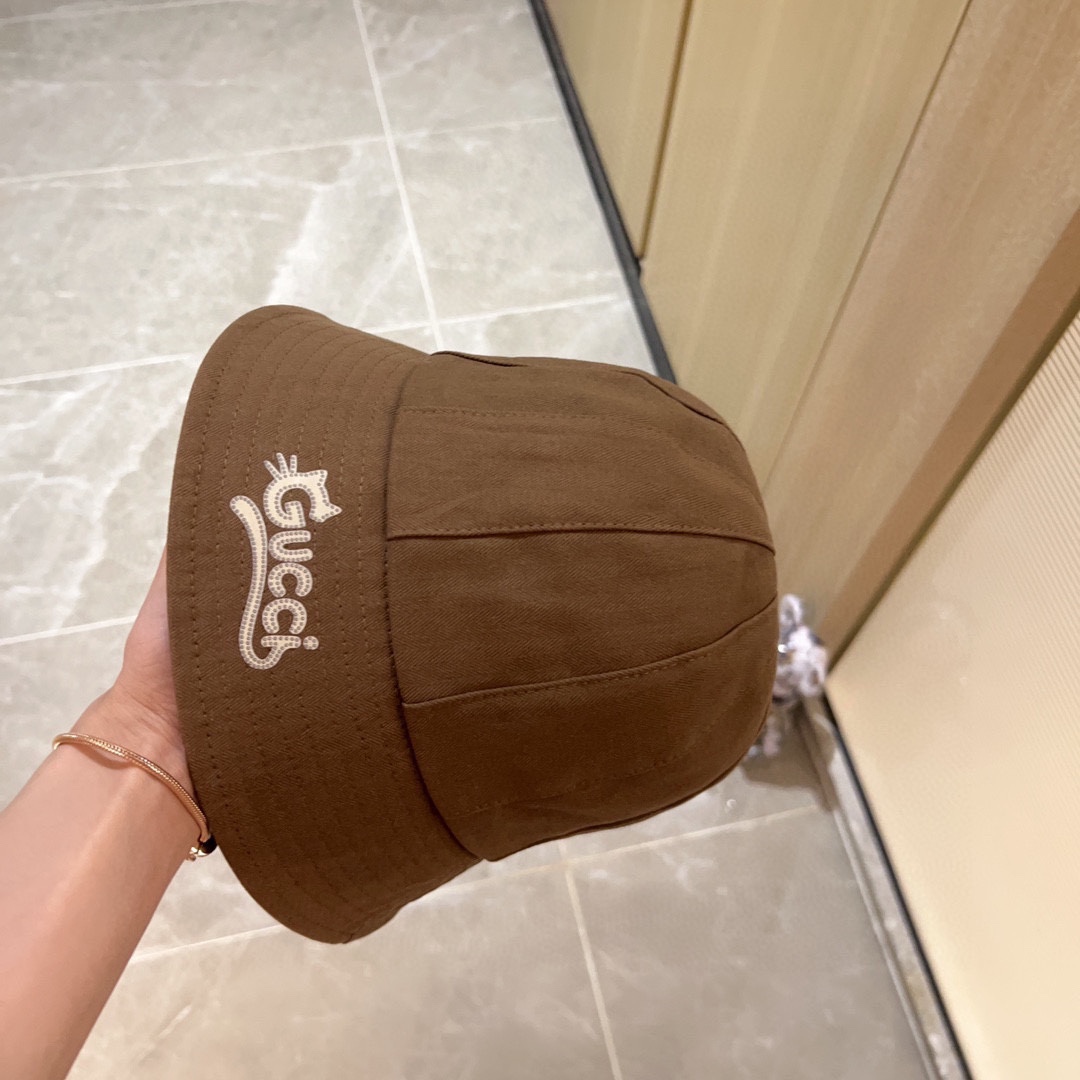 [Gucci Gucci] 2023 new dome playful bucket hat fisherman hat