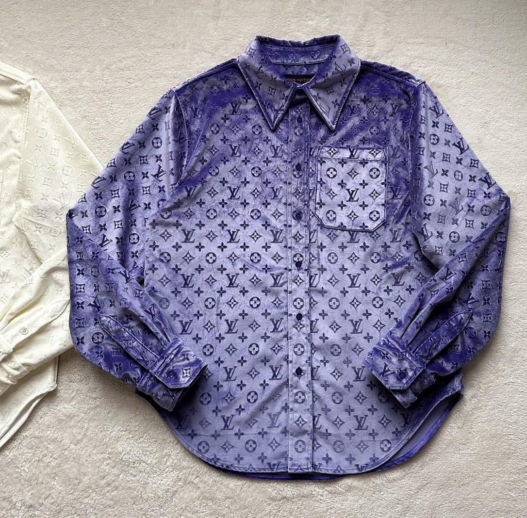 Louis Vuitton...velvet embossed shirt coat