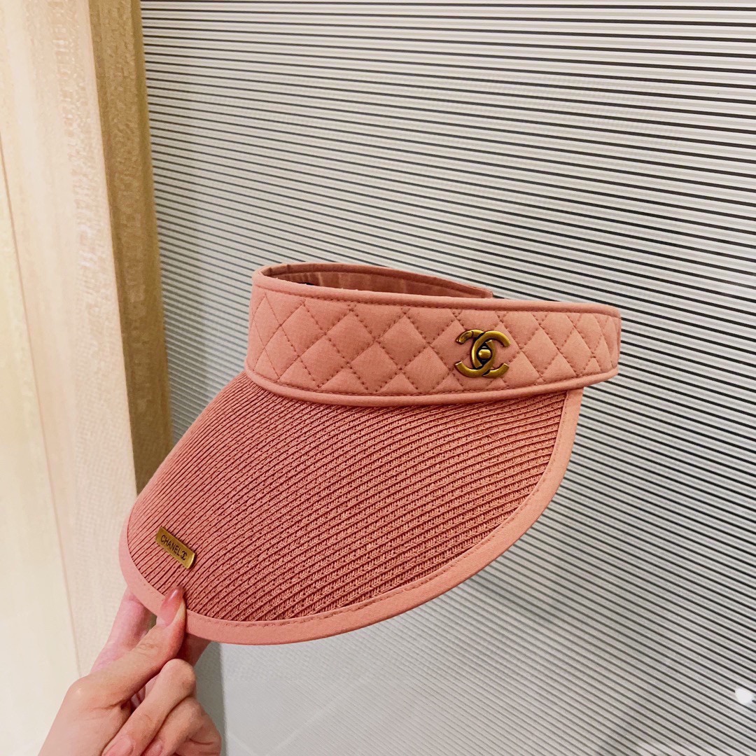 CHANEL sun visor empty top hat