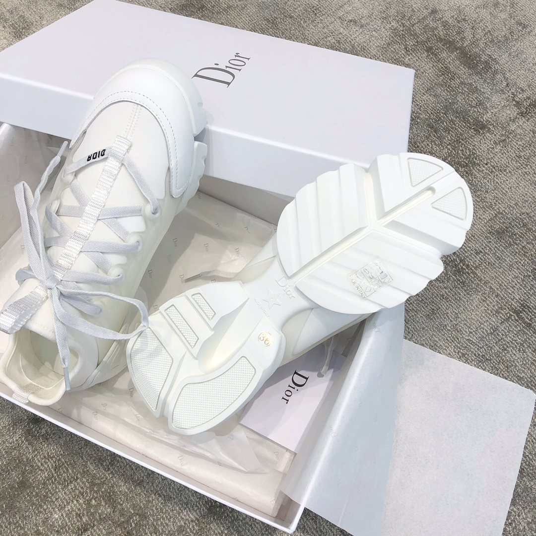 DIOR Imported Stretch Lycra TPU Outsole Kaleidoscope Print Sneakers White