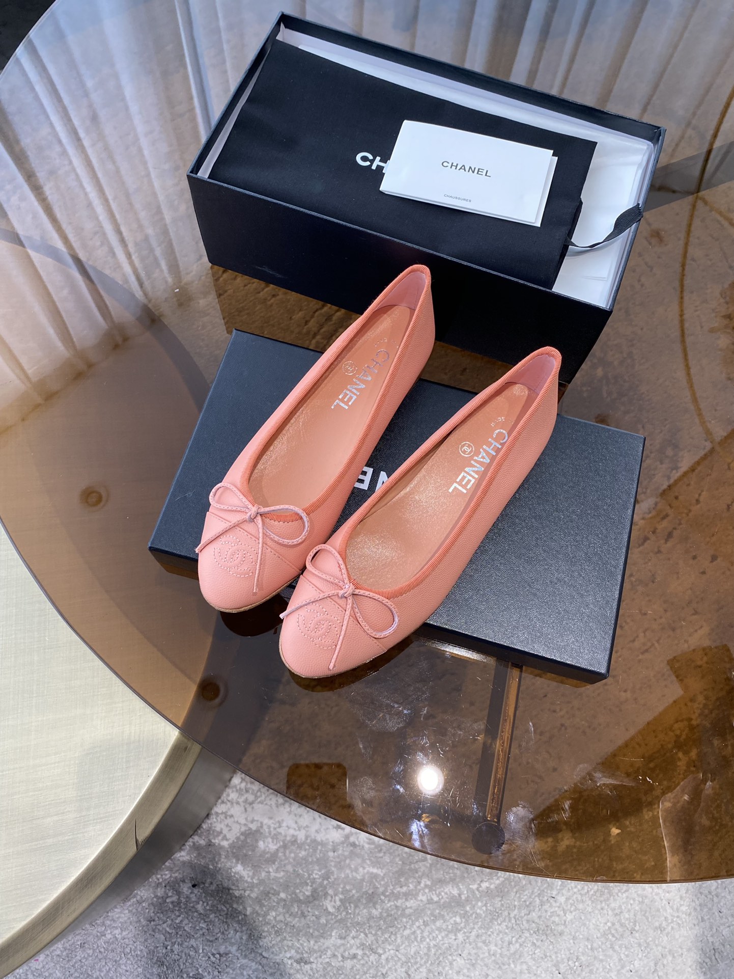 CHANEL ballet shoes Imported custom leather Italy imported leather outsole