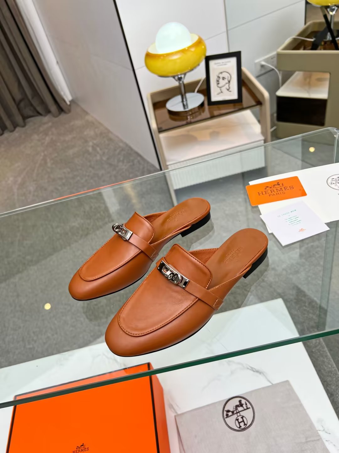 Hermes early spring new slippers