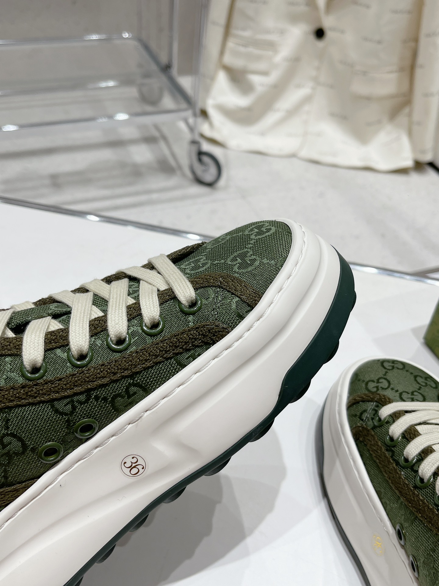 Gucci Explosive Presbyopia Canvas Casual Platform Shoes