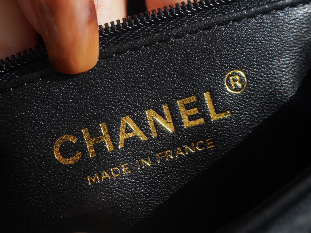 CHANEL 𝐂𝐨𝐂𝐨 𝐇𝐚𝐧𝐝𝐥𝐞 bag Lizard skin handle small black