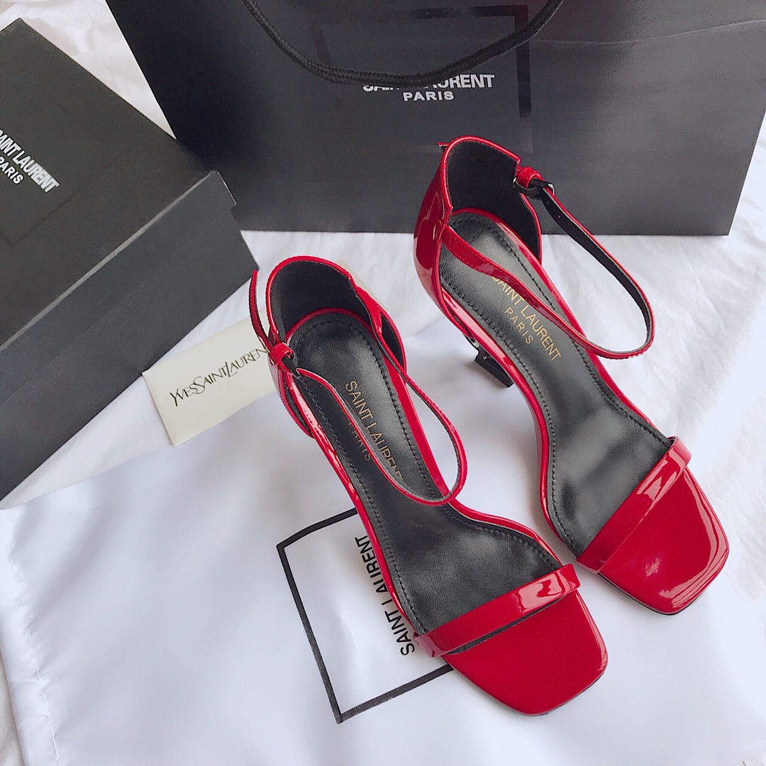 Saint Laurent 2020 newest Opyum sandals high heel sandals original open mold leather outsole