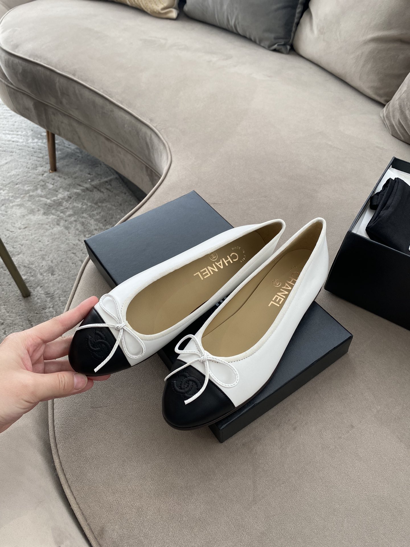 CHANEL ballet shoes Imported custom leather Italy imported leather outsole