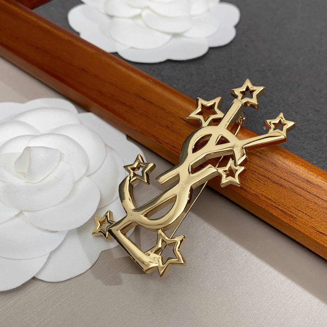 Saint Laurent YSL brooch