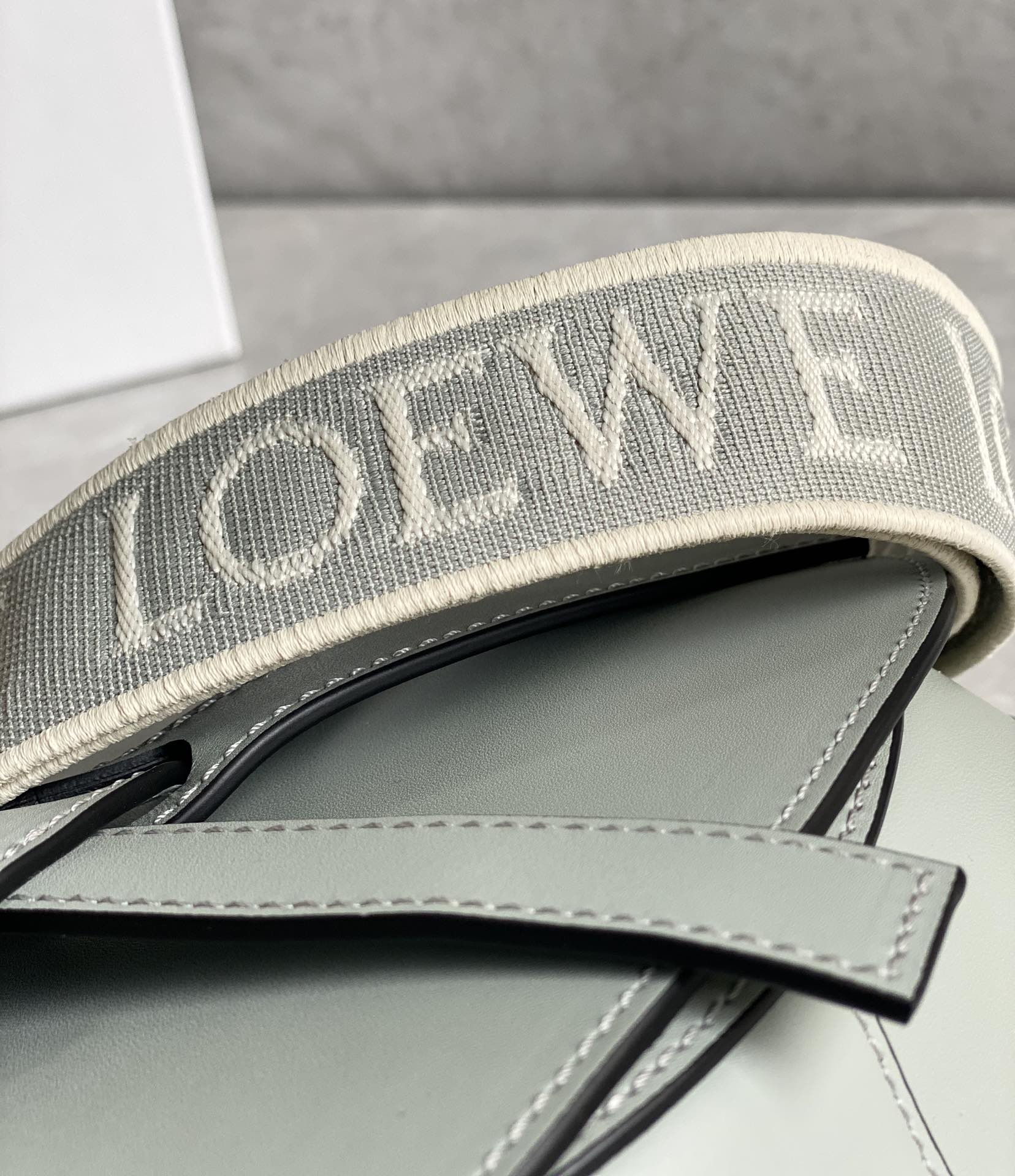 LOEWE upgraded letter wide shoulder strap saddle bag