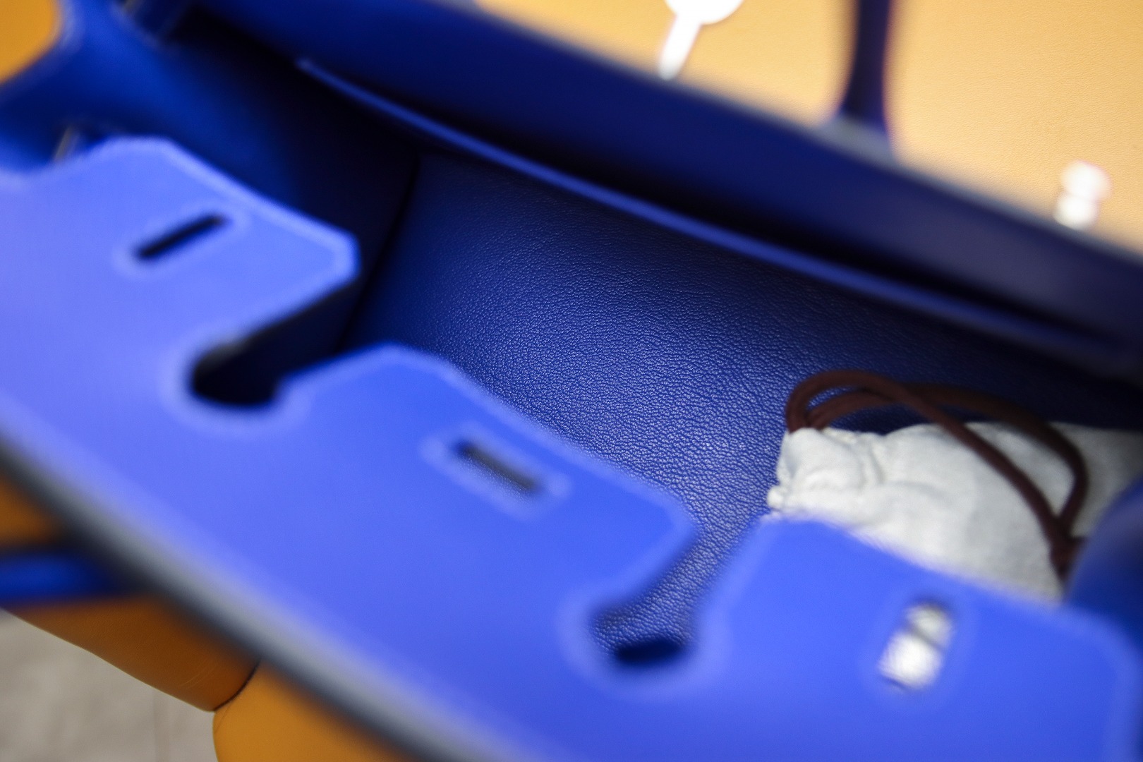 Birkin25 outer seam French blue EPSOM leather silver buckle