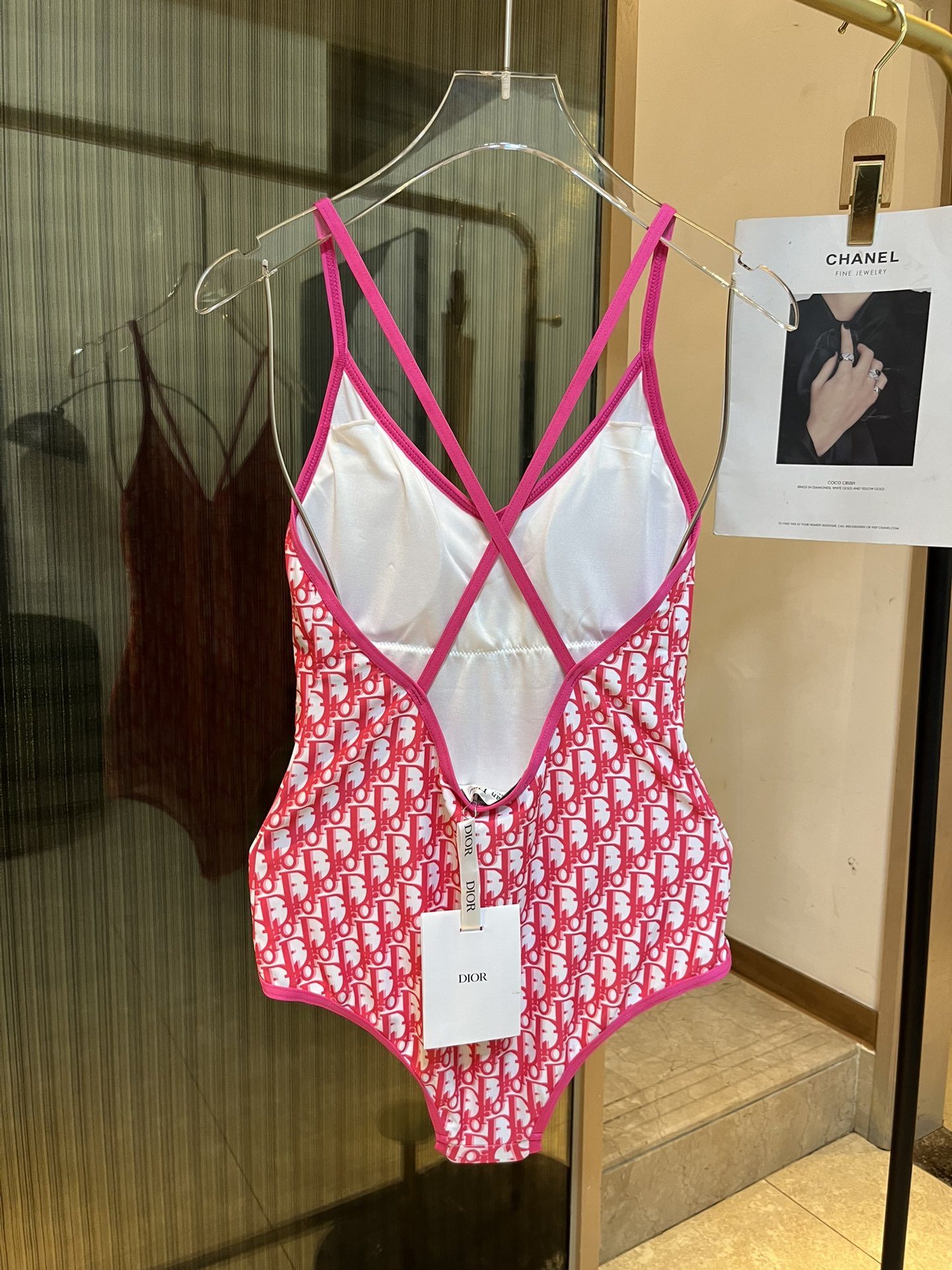 Dior long-sleeved one-piece swimsuit with sun protection