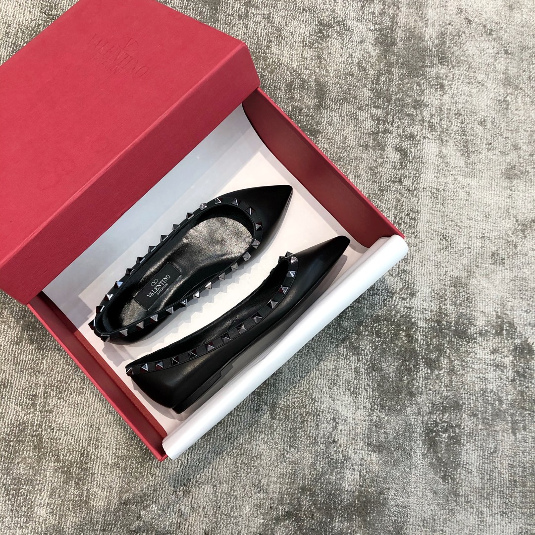 Valentino VT Collection Flats Black