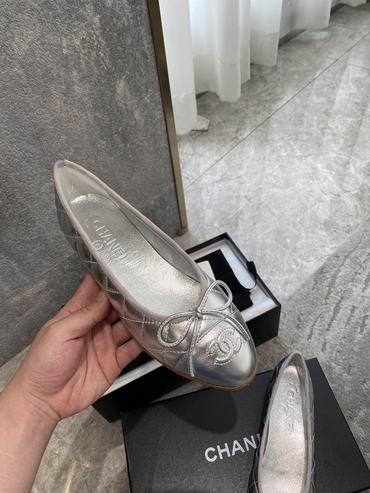 CHANEL ballet shoes Imported custom leather Italy imported leather outsole