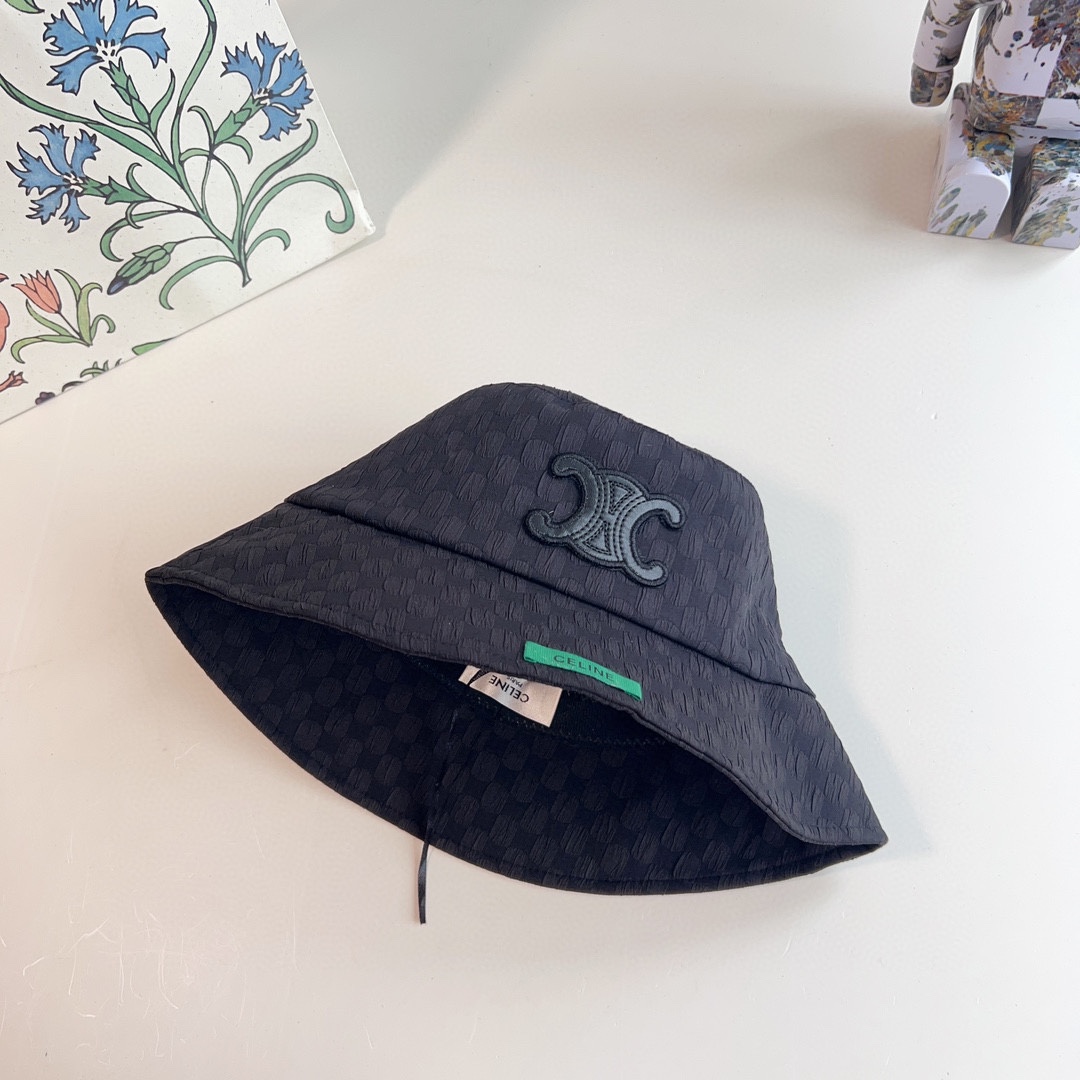 CELINE 2023 new Arc de Triomphe fisherman hat bucket hat