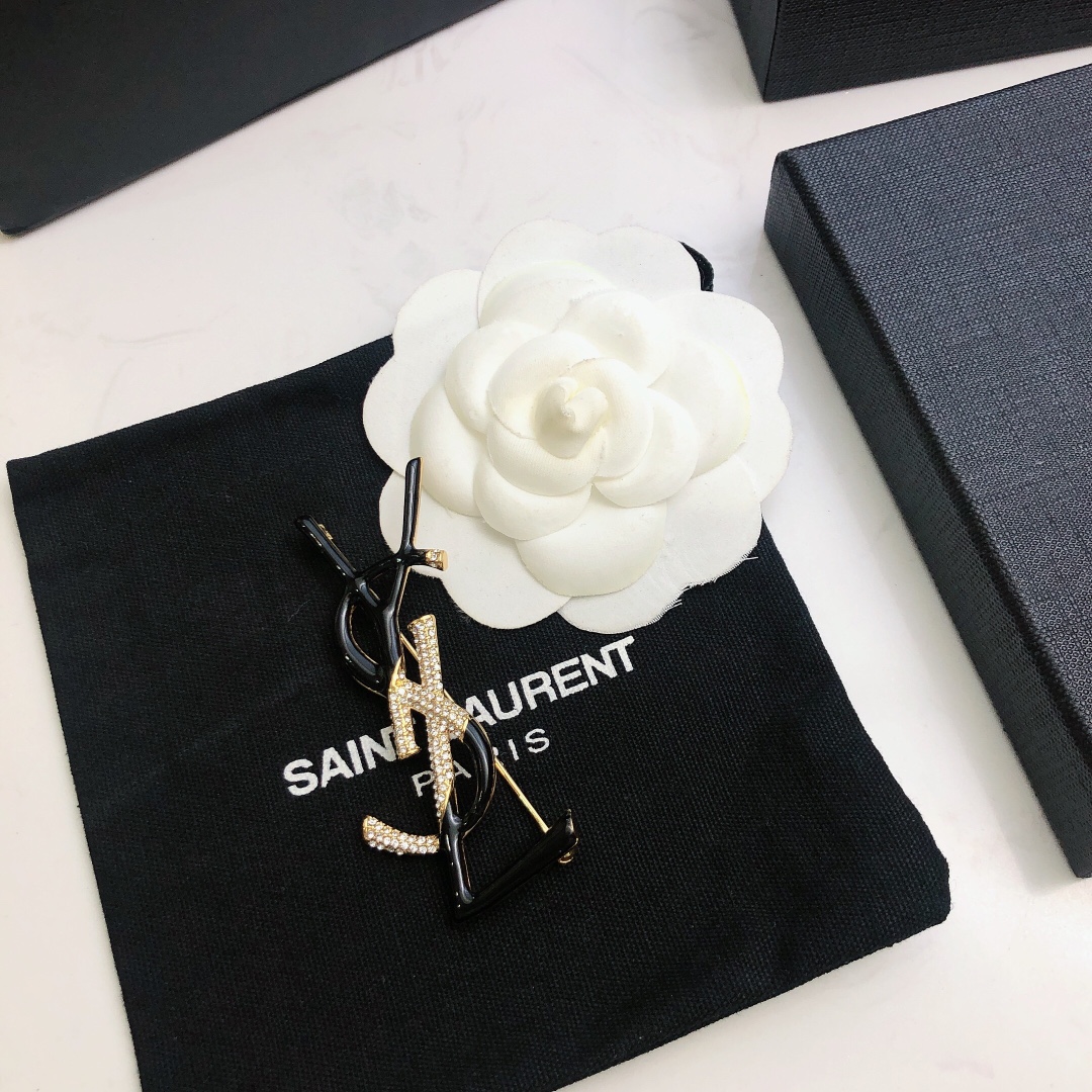 Saint Laurent YSL brooch