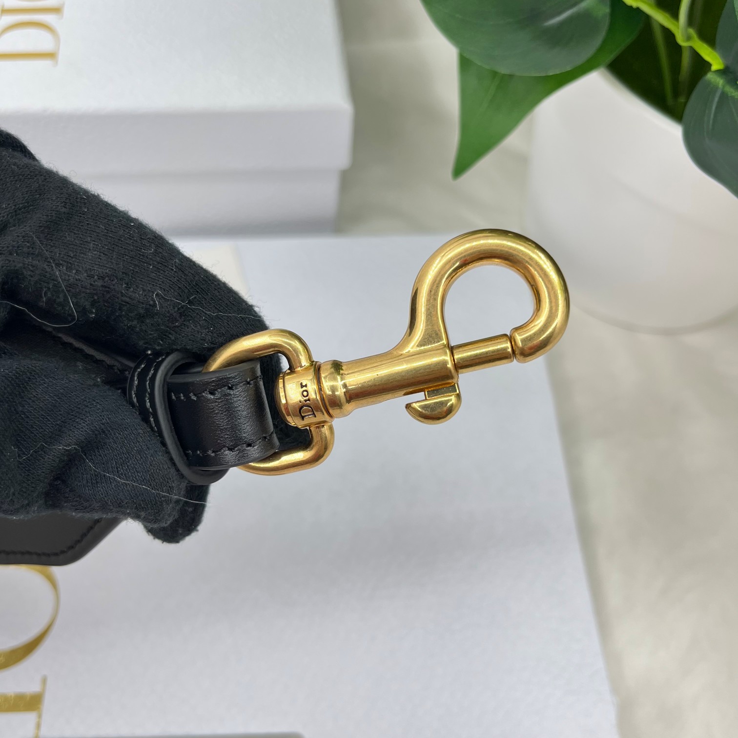 Dior Monogram Grey Shoulder Strap