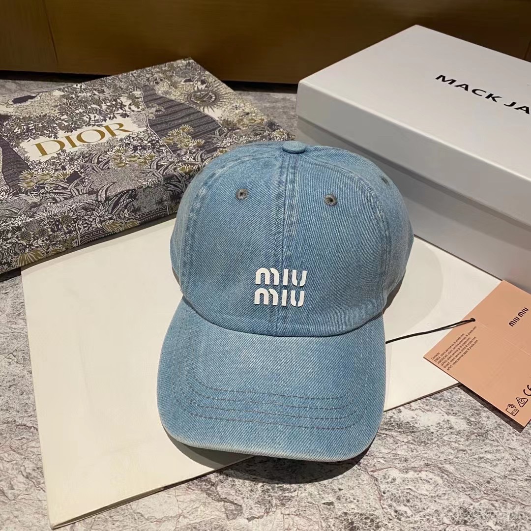 Miu Miu New Denim Baseball Cap