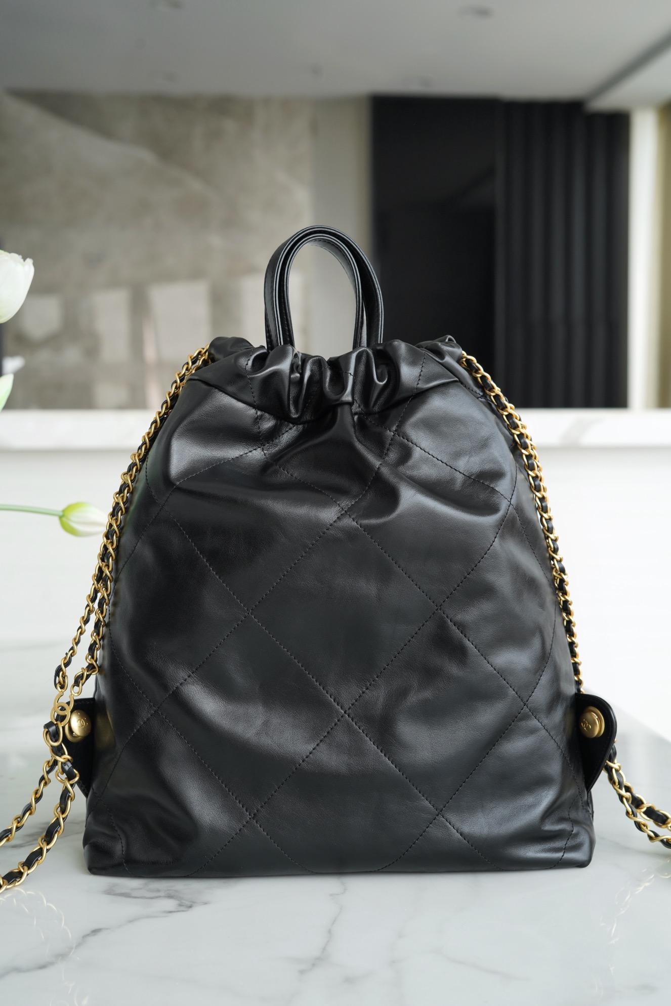 𝗖𝗛𝗔𝗘𝗡𝗟✦ 23P Spring Summer New Backpack Small Black➿