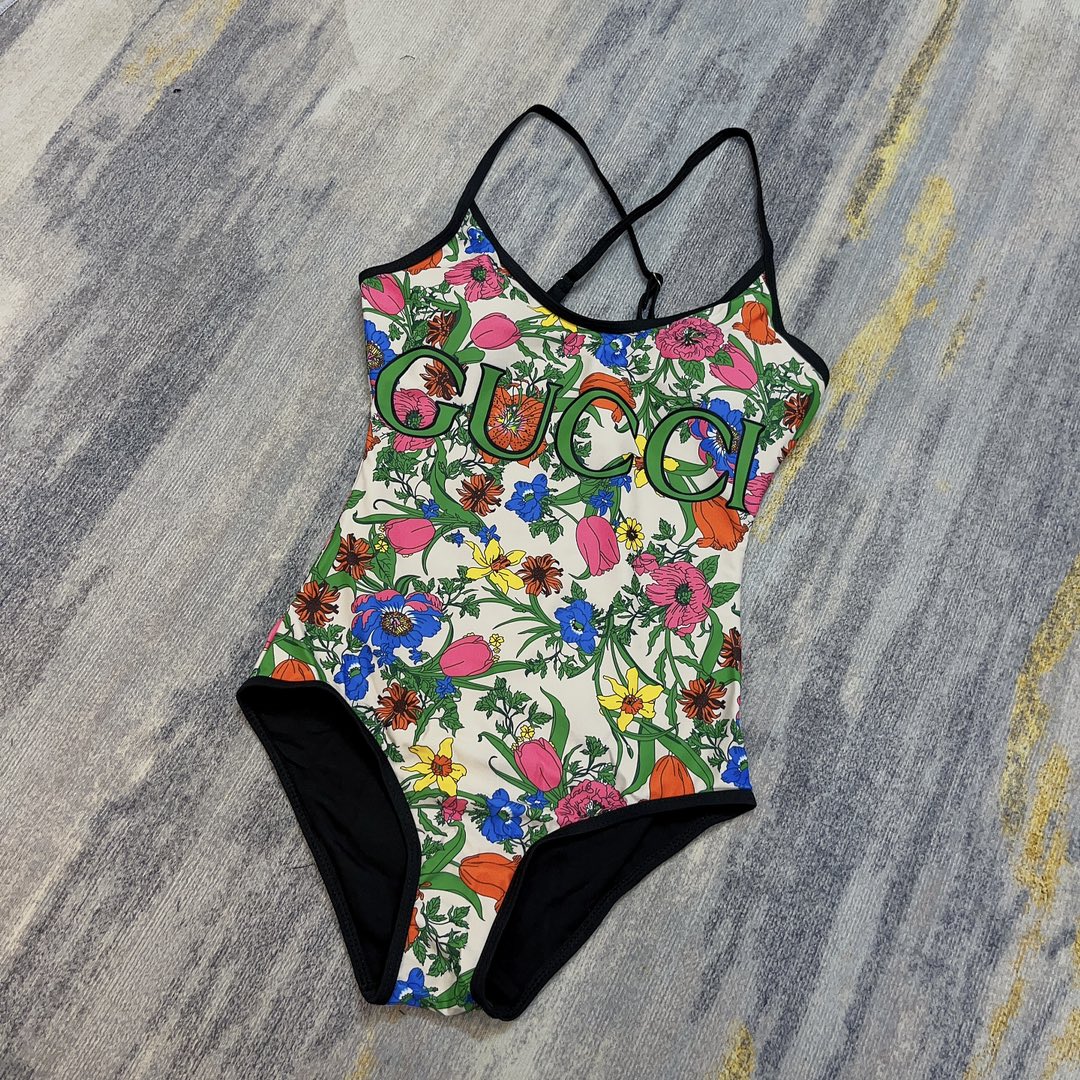 Gucci's new floral one-piece swimsuit