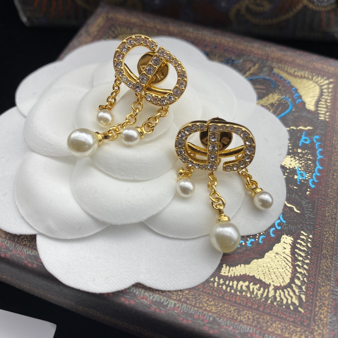 Dior stud earrings