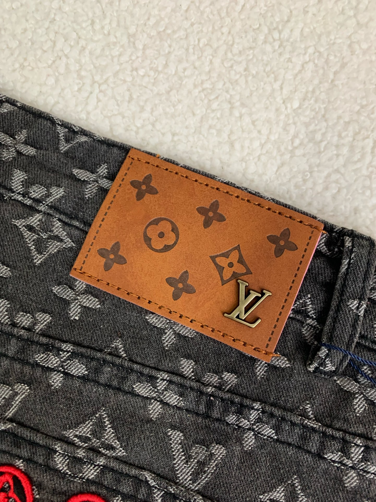 Lv 2023ss show style wave jeans