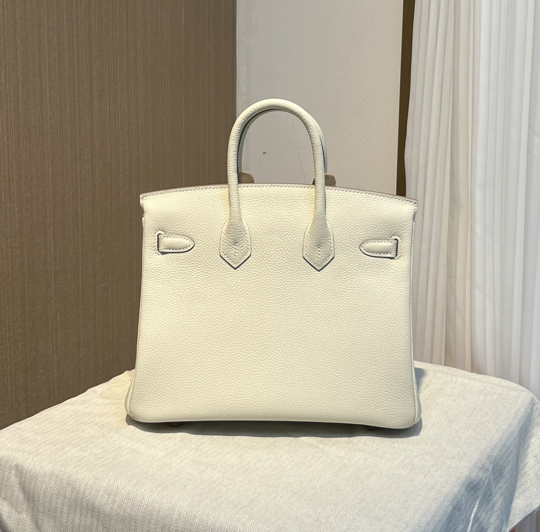 birkin25 import togo mushroom white gold buckle silver buckle all handmade