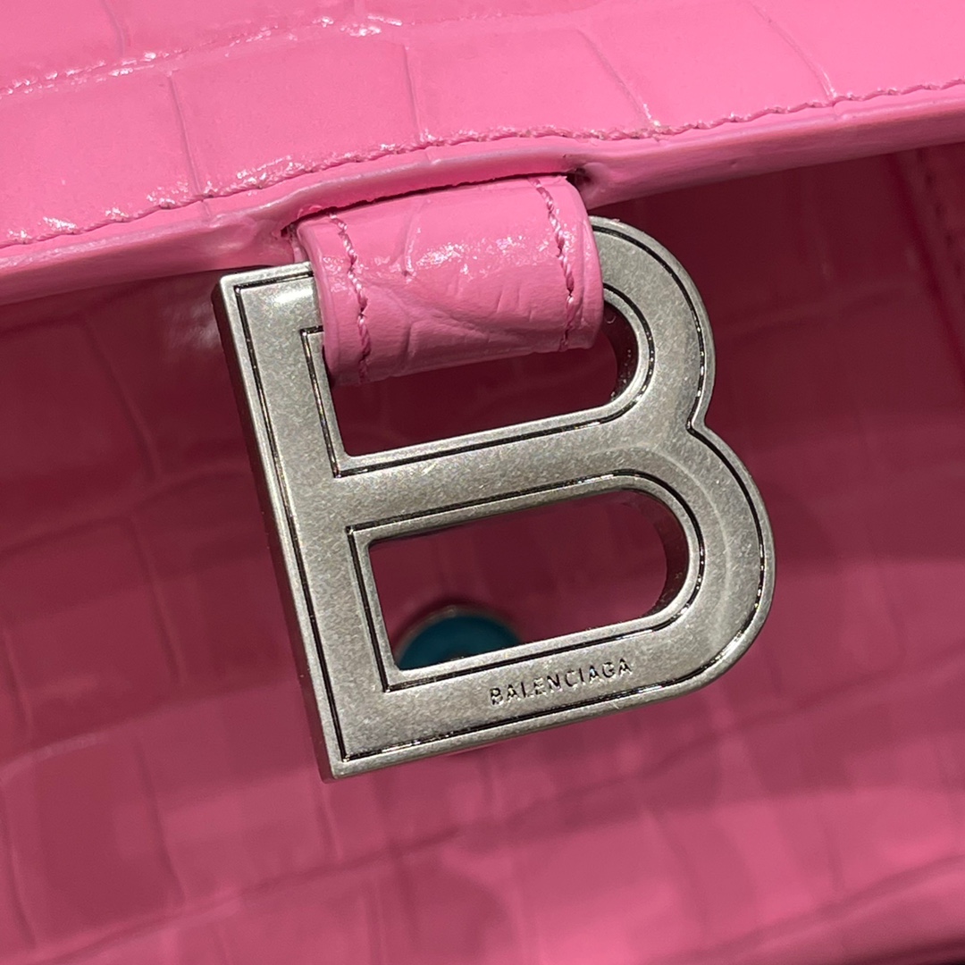 BALENCIAGA 𝐇𝐨𝐮𝐫𝐠𝐥𝐚𝐬𝐬𝐬 𝐒 crocodile-textured cowhide