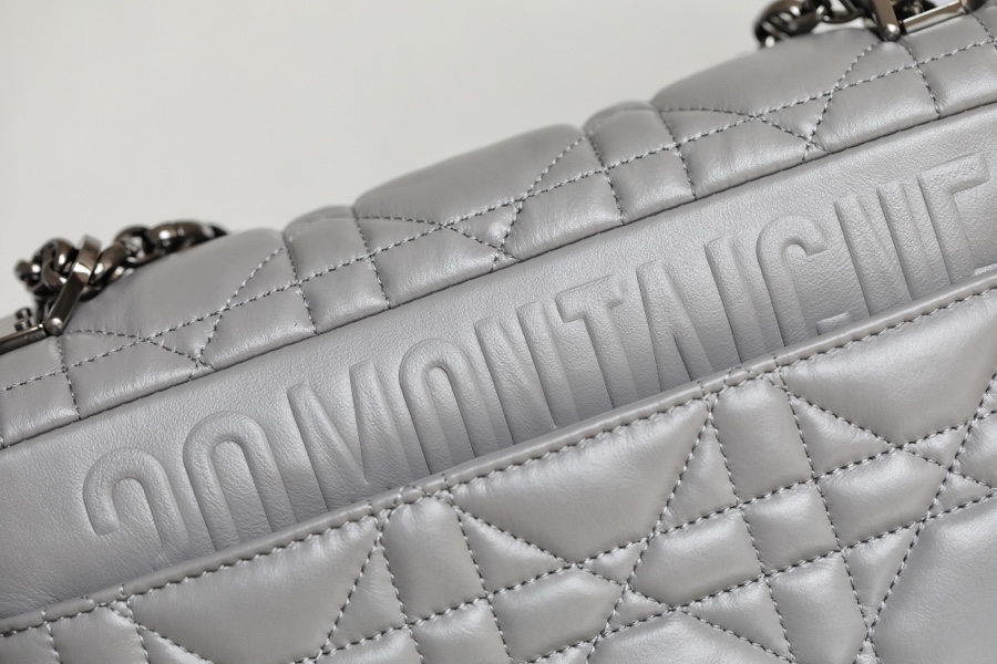 ▪️ DIOR CARO Grey Gunmetal Buckle DR-061