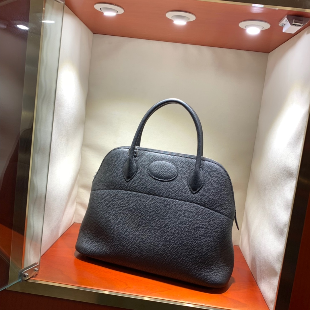 Bolide 31cm Clemence 89 black silver buckle beeswax thread hand sewn