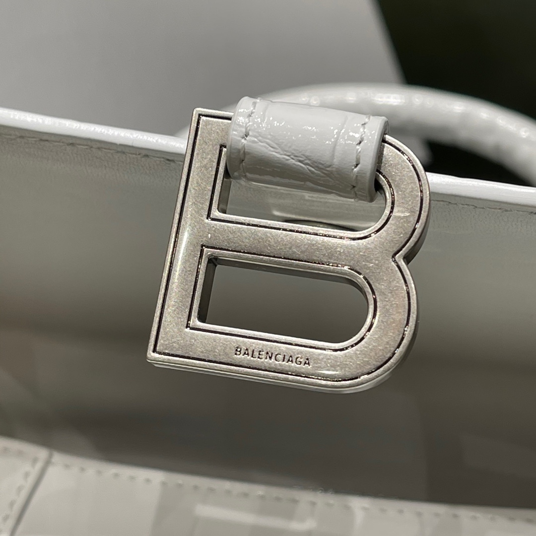 BALENCIAGA 𝐇𝐨𝐮𝐫𝐠𝐥𝐚𝐬𝐬𝐬 𝐒 crocodile-textured cowhide